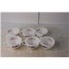 Image 2 : (6) Fire King "Primrose" Milk Glass Cups and Saucers
