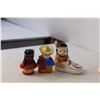 Image 2 : (3) Sets of Ethnic Salt & Pepper Shakers, (2) Decorative Flowers, Soap Dish