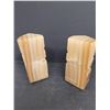 Image 2 : Pair of Carved Marble Bookends 10" Tall