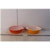 Image 1 : (2) Oval Anchor-Hocking Fire King & Pyrex Casserole Dishes 10.25" Long