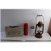 Image 1 : Thermos Cup, Aladdin Lunch Box, Vintage Kerosene Lantern - Needs Repair and Pickling Jar