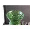 Image 7 : Green Glass Vase, Glass Platters, Ceramic Serving Tray and Glass Juice Glasses