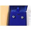 Image 2 : ^ Moissanite 6 ct. GRA Certified Round Brilliant Cut VVS D Color Set in Sterling Silver Stud Earring