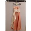Image 1 : * Bridesmaid/Prom Dress - Size 4 - Peach & White in Color
