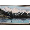 Image 4 : *Large Framed R Andreas/ 95 Mountain Lake Painting- 56.5'' x 33''