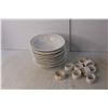 Image 3 : Café Dinnerware Bowls - (10) Soup Bowls, (9) Napkin Rings, (8) Dessert Bowls