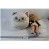 Image 1 : Animal Pillow (Some Stains) and Doll