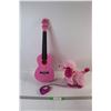 Image 1 : Pink toy Doggy - tested Powers On, Toy Pink Guitar