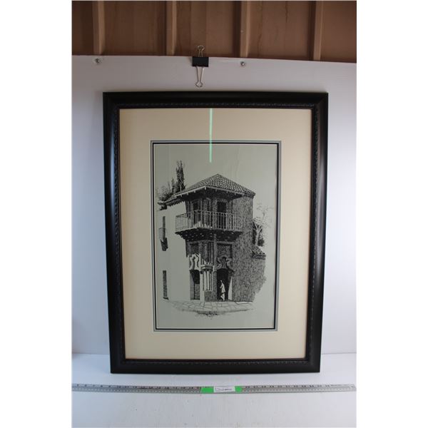 Framed Miguel Angel Buddini Print 35'' x 28''