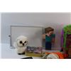 Image 4 : Minecraft Steve Toy, Plush Toys, Calculator, Dry Erase Board, Talking Tom Puzzle and Misc.