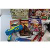Image 3 : Kids Books, Desk Lamp, Tupperware Cups, Nerd Gun, Christmas Ornaments and Misc.