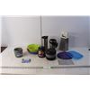 Image 1 : Kitchen Lot- (2) Thermoses, (2) Coffee Mugs, Cheese Grater, Misc.