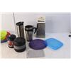 Image 2 : Kitchen Lot- (2) Thermoses, (2) Coffee Mugs, Cheese Grater, Misc.