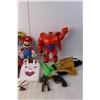 Image 2 : Toy Lot- Mario Stuffie, Iron Man Gloves, Tool Pouch, Misc.