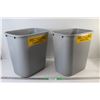 Image 1 : (2) Trash Bins - 15"x 10" x 15"