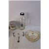 Image 2 : (3) Scented Candles, Mother Decorative Plate, Misc.