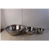 Image 2 : (3) Steel Bowl Set, up to 16" Diameter