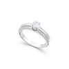 Image 2 : 14KT White Gold 0.52ctw Diamond Ring