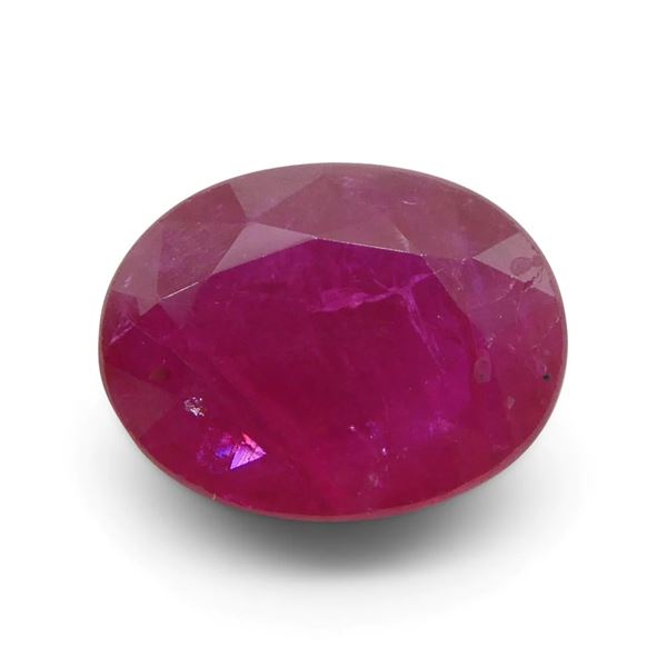 1.96 Ct GIA Certified Burgundy Red Ruby Solitaire