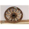 Image 1 : * Antique Wood & Metal Wheel Rim - 24" x 3.5"