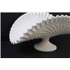 Image 2 : Fenton Milk Glass Banana Bowl Hobnail - 13" x 7" x 9"