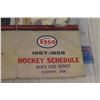 Image 3 : (2) Esso hockey Schedules - 1957-58-59