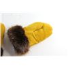 Image 3 : Suede/Fur Winter Mitts - Size L