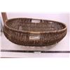 Image 1 : Vintage Wooden Weave Basket 30" Length x 9.5" High