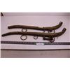 (2) Antique Wooden Horse Hames