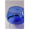 Image 2 : (2) Cobalt Blue Glass Dish & Bowl