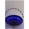 Image 3 : (2) Cobalt Blue Glass Dish & Bowl
