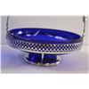 Image 4 : (2) Cobalt Blue Glass Dish & Bowl