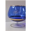 Image 5 : (2) Cobalt Blue Glass Dish & Bowl