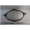 Image 1 : Vintage Brass Framed Mirror 26'' x 17''