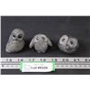Image 1 : (3) Wolf Brand Small Owl Figurines