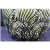 Image 2 : "New Shell" Green Glaze Pottery Majolica Jardiniere Pot - 6" x 7" - Some Wear as Pictured