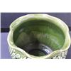 Image 3 : "New Shell" Green Glaze Pottery Majolica Jardiniere Pot - 6" x 7" - Some Wear as Pictured