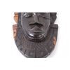 Image 3 : Benin West African Wood Carved Mask - Wall Decor - 15" x 7.5"