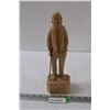 Image 1 : Quebec Folk Art Wood Carving - 13" Tall