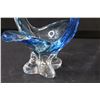 Image 2 : Chalet Blue & Clear Art Glass Dish - 13" x 7"