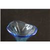 Image 2 : Vintage Swedish Blue Art Glass Vase - 12" Tall