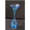 Image 4 : Vintage Swedish Blue Art Glass Vase - 12" Tall