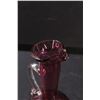 Image 4 : Vintage Cranberry Art Glass Pitcher - 8" x 4"