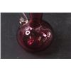 Image 5 : Vintage Cranberry Art Glass Pitcher - 8" x 4"