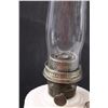 Image 3 : Aladdin Model B Lincoln Drape Pink Alacite Kerosene Lamp w/ Locking Hurricane Glass Shade - 25" Tall