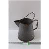 Image 1 : Vintage Enamel Graniteware Cowboy Coffee Pot - Some Wear - 9" Tall