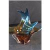 Image 2 : *Vintage Art Glass - Brown & Blue Ombre - 20" x 8" x 9.5"