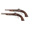Image 2 : Fabulous Pair Of American Percussion Pistols by Schneider & Co. Of Memphis Made For Samuel Vance
