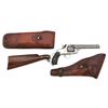Image 1 : Rare Australian Smith & Wesson New Model No. 3 Revolver with 6 1/2'' Barrel, Stock & Holsters