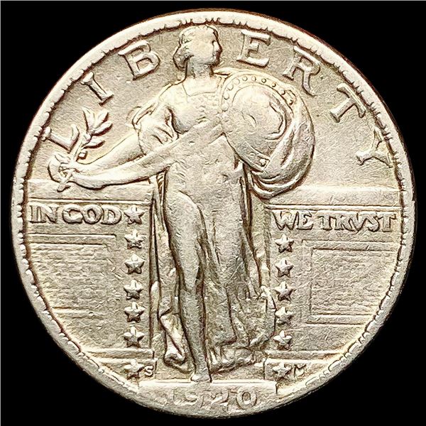 1920 S Standing Liberty Quarter CHOICE AU
